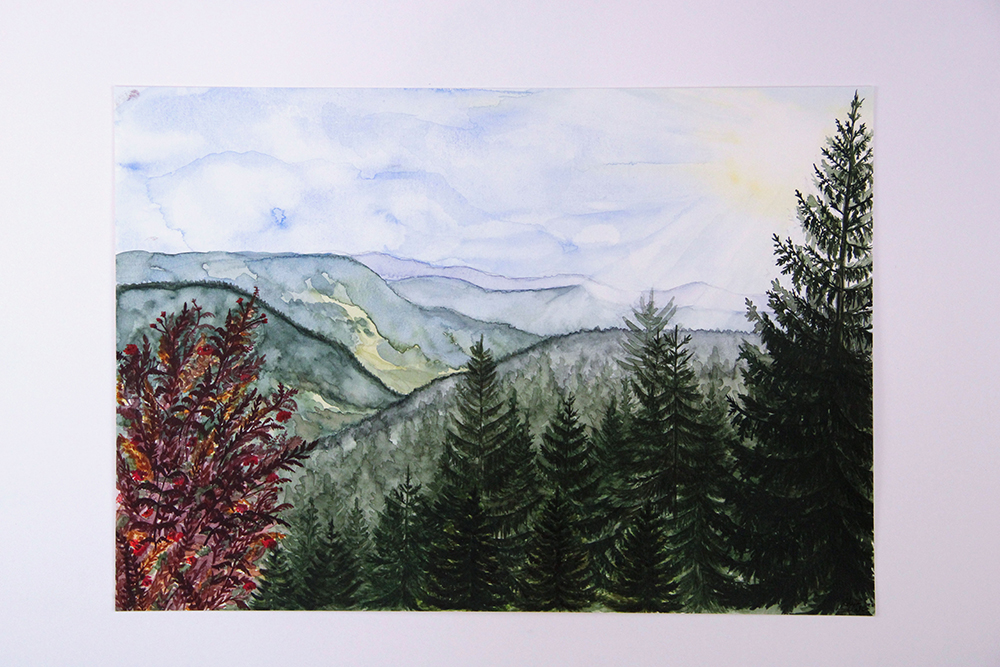 Die Tiefe der Landschaft mit Farben einfangen