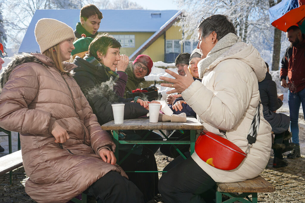 Viele gute Gespräche prägten den Weihnachtsmarkt.